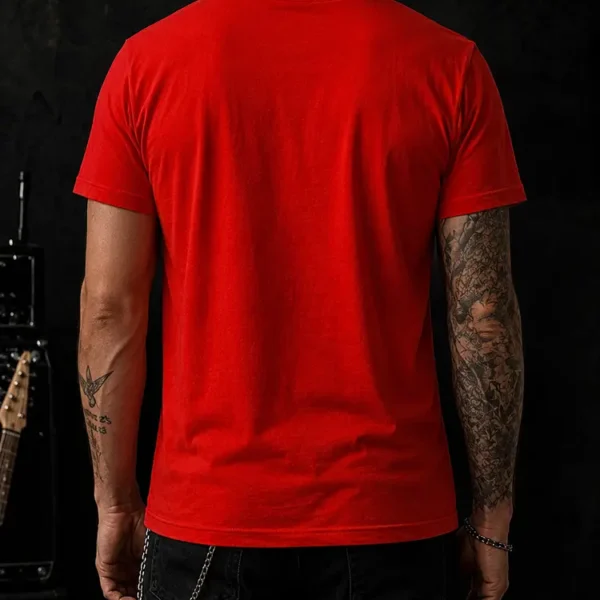 Polera Layne - Men - Rojo - Estampado Negro - Black Bird