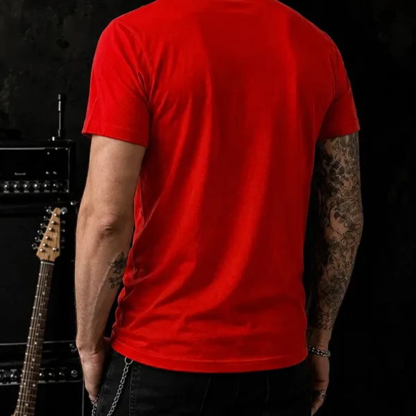 Polera Bon - Men - Rojo - Estampado Negro - Black Bird