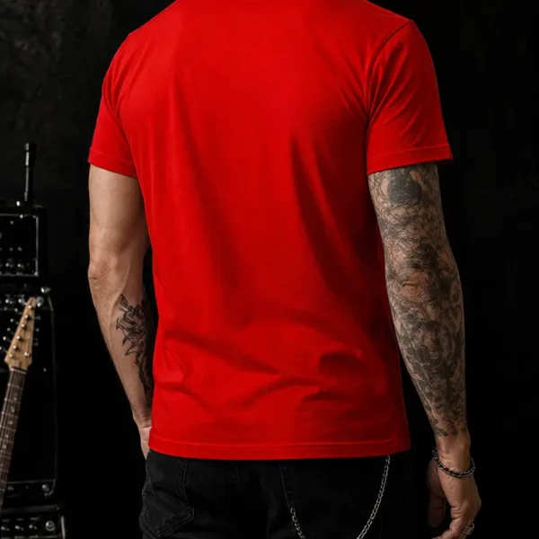 Polera Brian - Men - Rojo - Estampado Negro - Black Bird